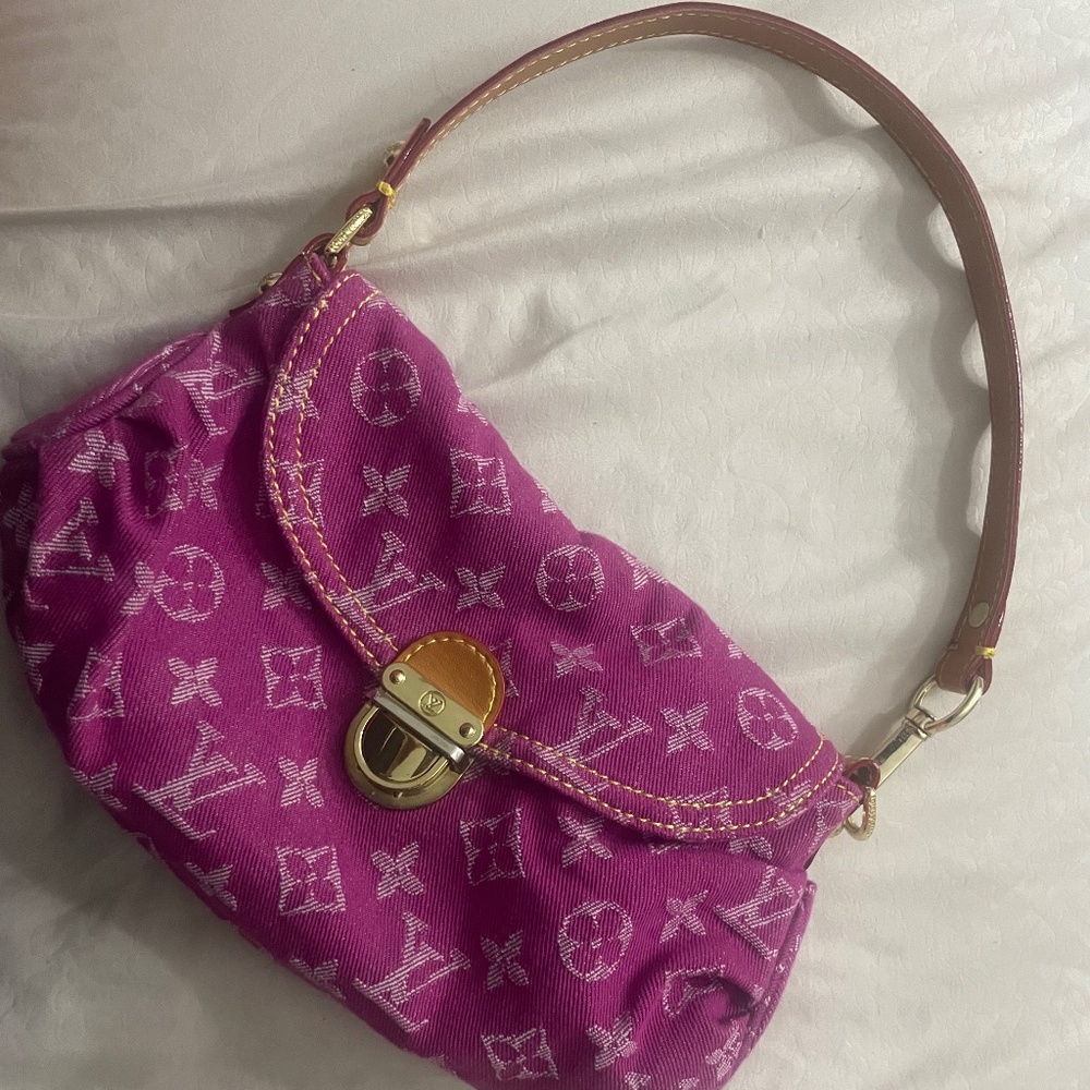 Y2K Mini pink denim shoulder bag